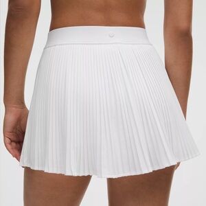 Lululemon White Pleated Tennis Skirt with Shorts